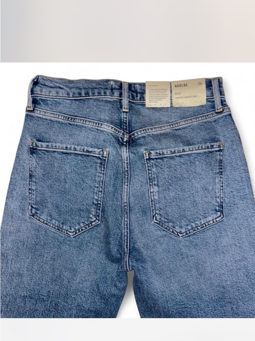 Agolde Riley High Rise Straight Crop Jeans - Picture 4 of 4